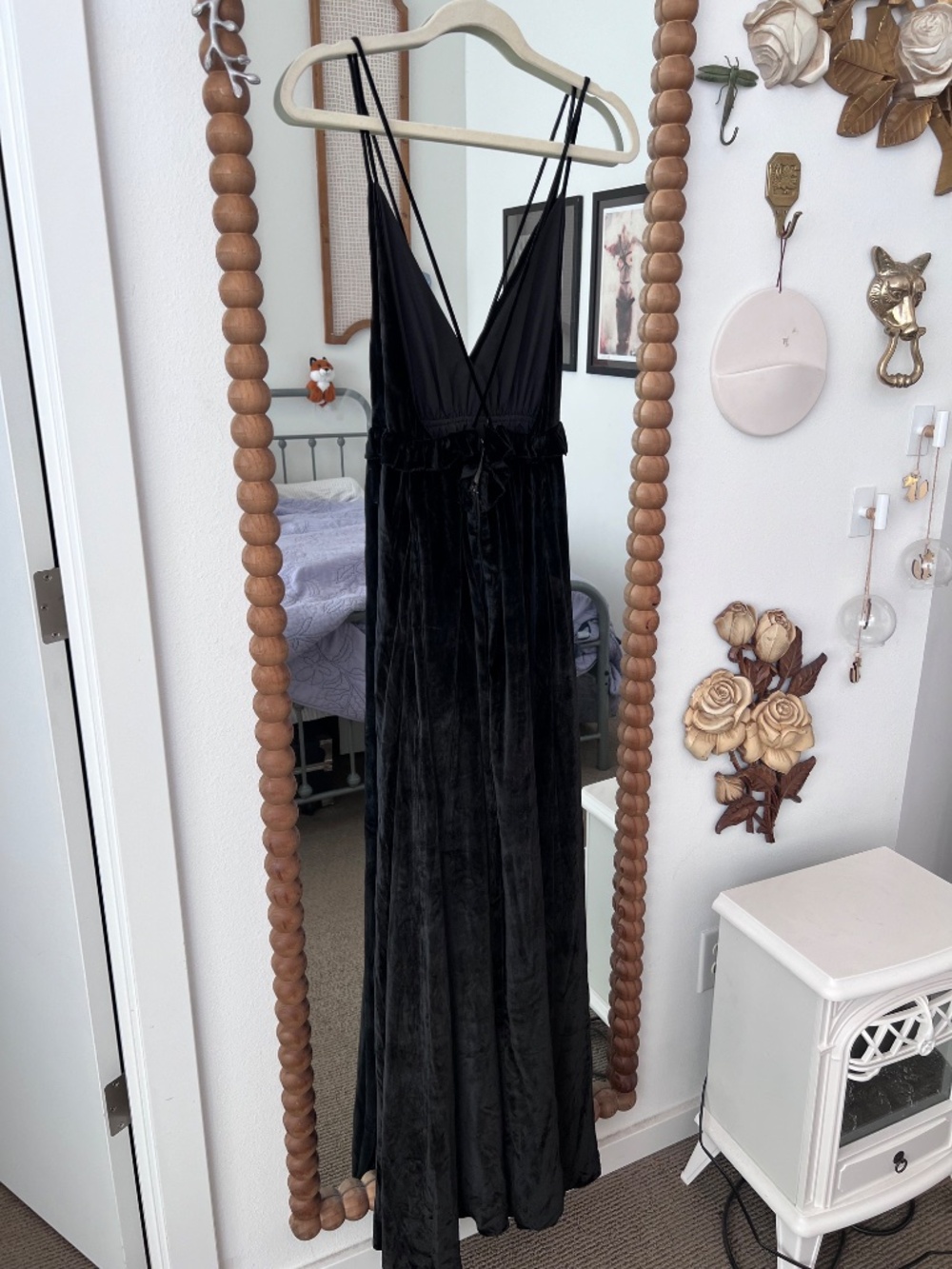 Ulla Johnson Lavinia Black Velvet Silk Maxi Gown NWT Size 2 - Picture 3 of 10
